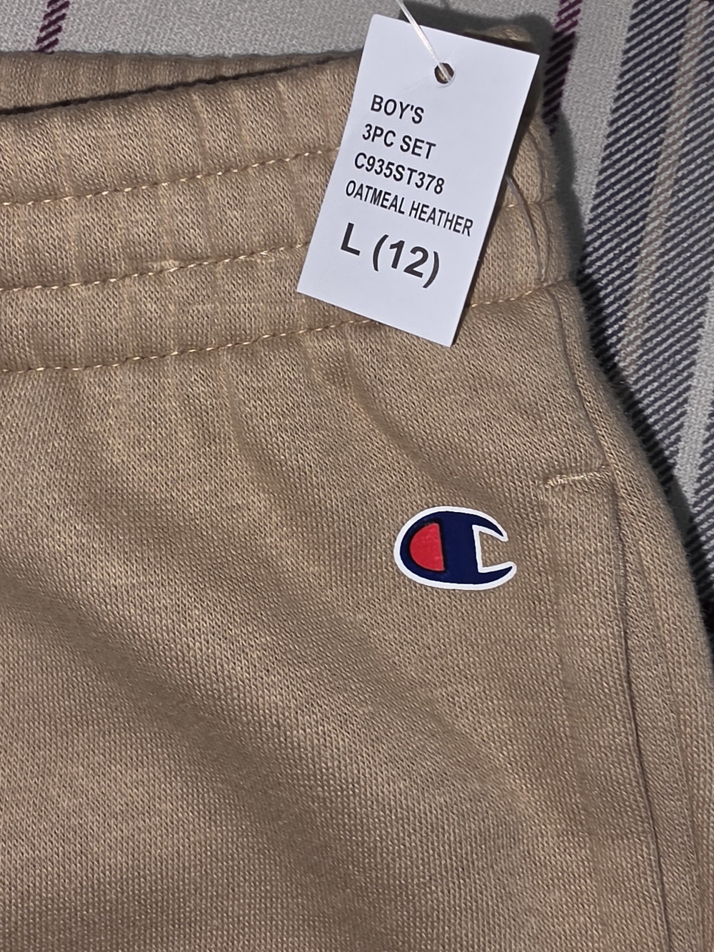Champion Boys' Oatmeal Heather Sweatpants - Tan
